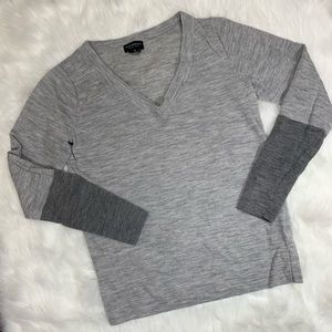 Club Monaco Grey 100% Fine Merino Wool Sweater